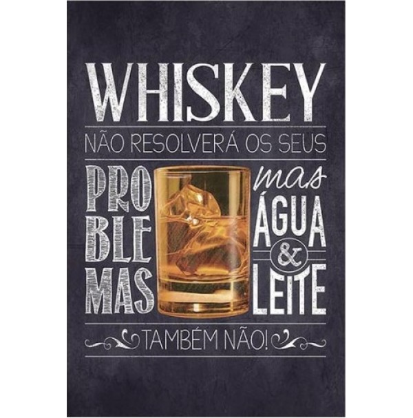 Placa Decorativa MDF Whiskey